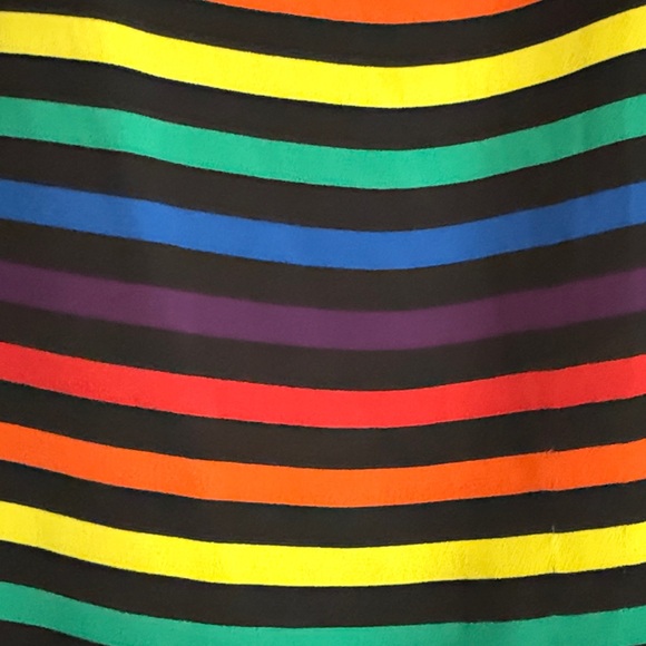 Torrid Rainbow Striped Short Sleeve Top - Picture 3 of 5